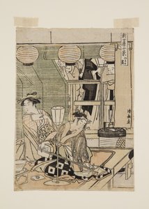 (彩色木版画) 作者 永永鸟居