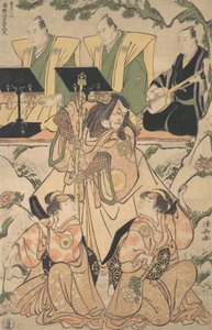 演员们在莎莎组合的表演和舞蹈表演中，约1790年。