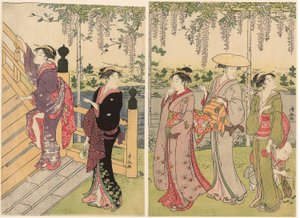 龟户神社赏紫藤 作者 永永鸟居