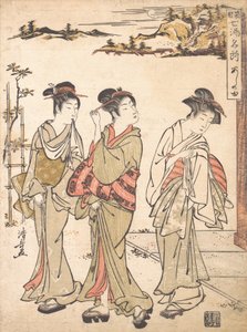 箱根的芦之汤泉，约1779年。 作者 永永鸟居
