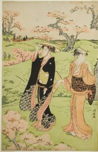 在飞鸟山赏樱花 作者 永永鸟居