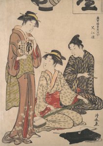 在中洲享受晚间的清凉，约1782-83年。