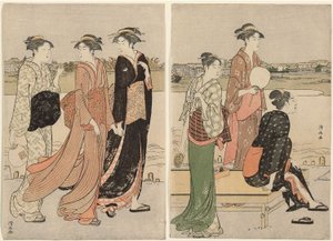 隅田川河畔的夏日黄昏 作者 永永鸟居