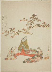 纪念演员岩井半四郎三世逝世 50 周年的骏马图 作者 永永鸟居