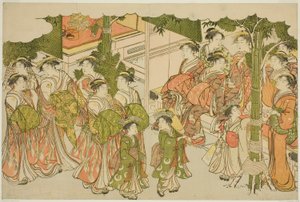 新年的第一件衣服（Kiso hajime），选自绘本 "三重黎明的色彩（Saishiki mitsu no asa）"。 作者 永永鸟居