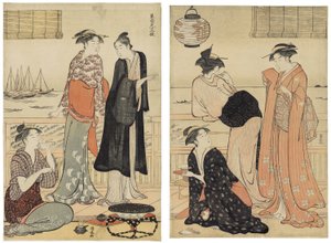 南十二月》系列之《六月，在茶馆里享受晚凉 作者 永永鸟居