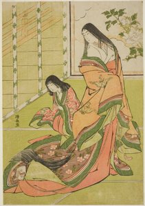 三公主和她的小猫》，选自无标题宫廷仕女系列 作者 永永鸟居