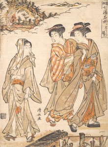 To-no Sawa 箱根温泉之一的名称，约1779年。 作者 永永鸟居