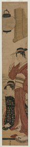 阳台上的两个艺妓，1782年。 作者 永永鸟居