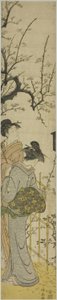 两个女人看梅花 作者 永永鸟居
