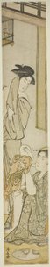 浴后的两个女人和一个孩子 作者 永永鸟居