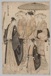 吉原和空姐的女人，1752-1815年。 作者 永永鸟居