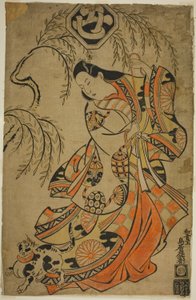 演员上村吉三郎在森田剧场上演的话剧《和国御水殿》中饰演三公主，该剧于第三个月在森田剧场上演。
