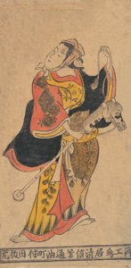 演员扮演带着爱好马的女人，角色不详。 作者 鸟居清信一世