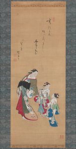 宫女和两名随从 作者 鸟居清信一世