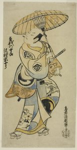 1721 年正月在市村剧场上演的话剧《曾我鹤龟大名》中饰演曾我之十郎的演员泽村宗十郎一世（？） 作者 鸟居清友