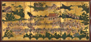 加茂神社的赛马，1615-50。