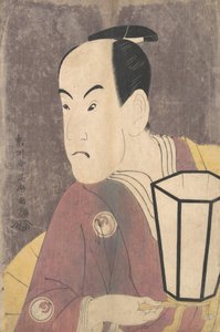 万户彦三郎三世在剧中饰演相坂三井，1794年，在Koinyobo Somewake Tazuna。 作者 Toshusai Sharaku