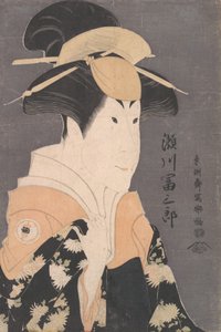 濑川富三郎二世在戏剧《花样年华》中扮演Yadorigi，1794年。 作者 Toshusai Sharaku