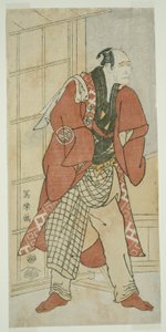 中岛和右卫门饰演镰仓稻村崎的家主三河里地藏（中岛和右卫门的镰仓稻村崎之柳，三河里地藏） 作者 Toshusai Sharaku