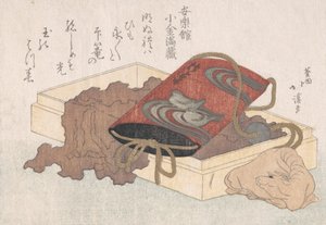 漆器Inro与水鸟和牛形网器的盒子，来自春雨......，大概是1817年。