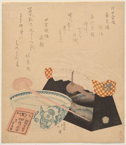 静物：漆架上的枕头和瓷碗 作者 东东屋北海