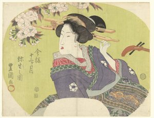 库蒂桑和三味线
现代十二个月（系列名称）
今代君子月（实物上的系列名称） 作者 丰国 (II) , 歌川