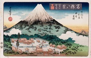 “名胜八景”系列中的“江之岛晴”