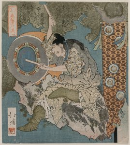 系列中的一位上帝在演奏鼓春季洞穴，1825年。 作者 丰田福建