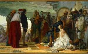 马可-波罗在鞑靼大汗面前......（布面油画）