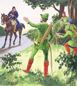 Robin Hood，来自&39;Peeps into the Past&39;，于1900年出版