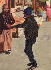 握手，2018（木板油画）