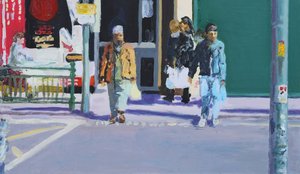过街天桥，2009 年（布面油画）