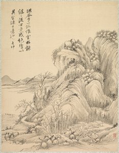 1847年，《折山》下方的住宅。 作者 椿金山