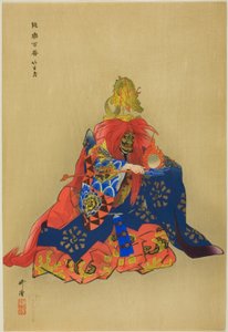 筑岛》，选自 "百无剧（Nogaku hyakuban）"系列 作者 月冈工业