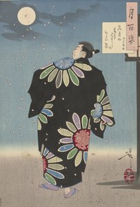 1887年月光下的Fukami Jikyu（彩色木刻） 作者 月冈义俊