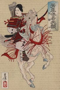 Hangaku Gozen，约 1885 年（彩色木刻） 作者 月冈义俊