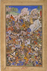 1577年拉贾斯坦邦邦迪堡被占领前的战斗，1592-1594年 作者 图尔西卡兰