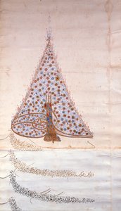 Firman 授权僧侣们在东方旅行的细节，c.1628（牛皮纸）（207067 的细节） 作者 土耳其语学校