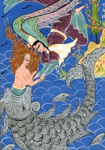 Jonah and the giant fish (watercolour on paper) 作者 土耳其语学校