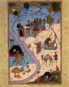 描绘16世纪土耳其苏莱曼大帝苏丹时期奥斯曼帝国日常生活场景的绘画。