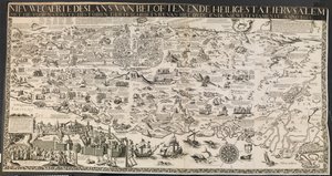 Nievwe carte des lance of promises ende holy stat Ierusalem. 作者 扬·克拉林格