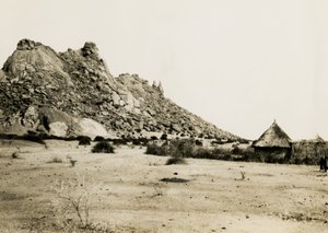 苏丹 Gebel Sagadi 附近的小屋，Ugo Monneret de Villard 拍摄，约 1930 年