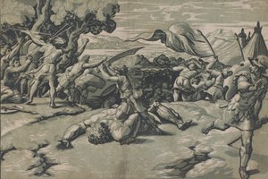 大卫与歌利亚，约1520-27。