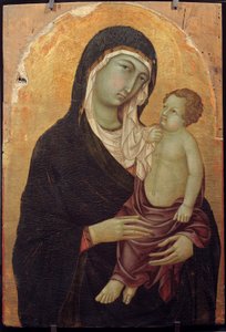 Ugolino di Nerio在木头上的圣母子绘画