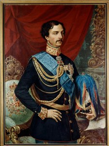 波旁-帕尔马公爵查理（1799 -1883 年）--波旁查理三世（1823 - 1854 年）19 世纪（布面油画） 作者 乌利塞·帕萨尼