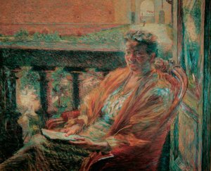夸克夫人的肖像 作者 翁贝托·博西奥尼（Umberto Boccioni）