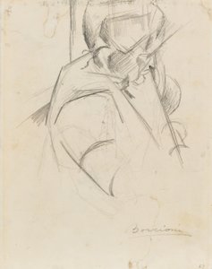 母亲半身像 作者 翁贝托·博西奥尼（Umberto Boccioni）