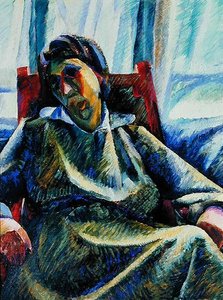 西尔维娅（布面油画） 作者 翁贝托·博西奥尼（Umberto Boccioni）