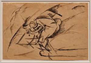 自行车运动员动态研究 作者 翁贝托·博西奥尼（Umberto Boccioni）